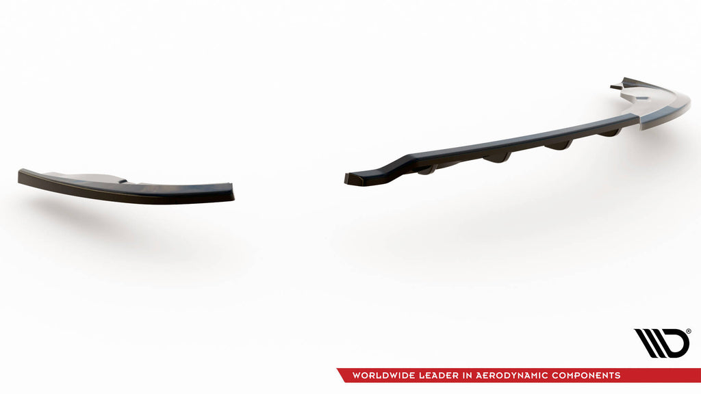 Maxton Design Street+ Mittlerer Diffusor RACE passend für BMW 1er E81 Facelift schwarz Hochglanz