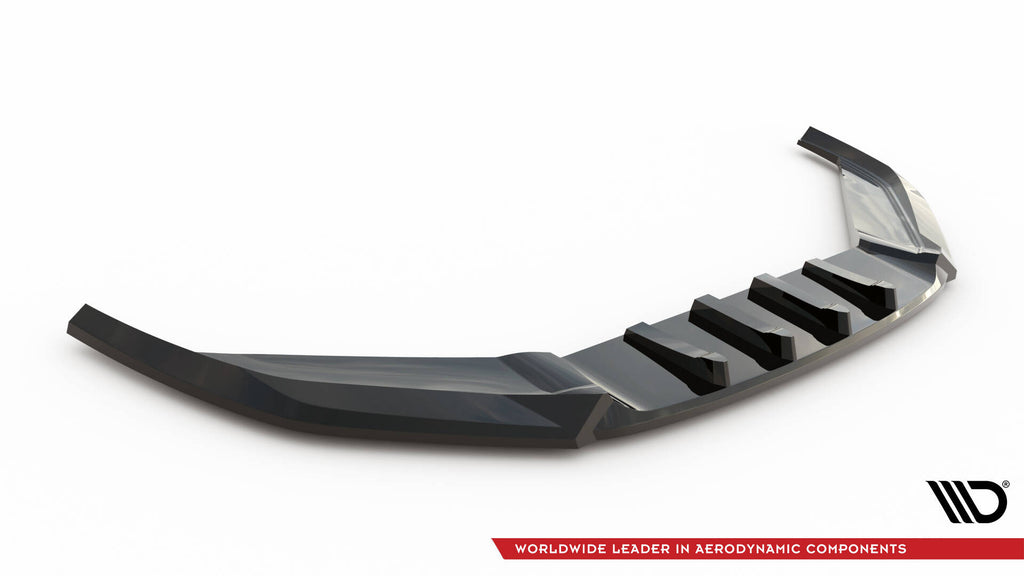Maxton Design Street+ Spoilerlippe Front Ansatz V.1 passend für VW Passat GT B8 Facelift USA schwarz Hochglanz
