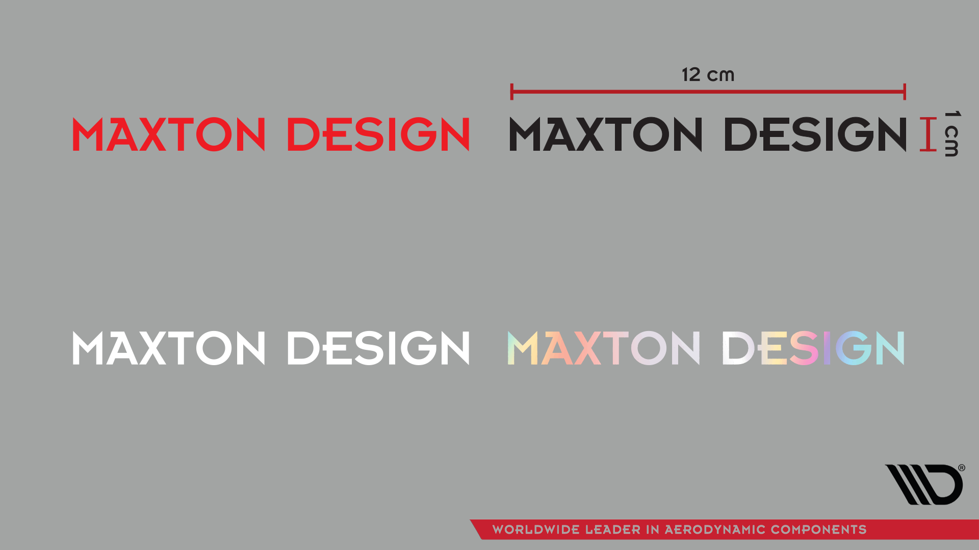 Maxton Design Maxton Sticker Red 03 Aufkleber Die Aufschrift ohne Signet-Logo 12x1 cm rot für Universal