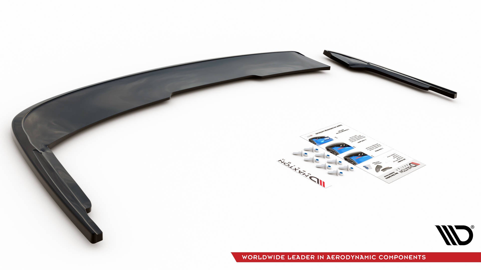 Maxton Design Heck Ansatz Flaps Diffusor passend für Audi A4 B9 schwarz Hochglanz