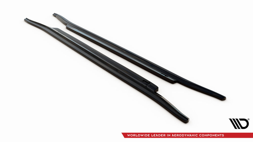 Maxton Design Street+ Seitenschweller Leisten passend für VW Arteon R-Line Limousine / Shooting Brake Mk1 schwarz Hochglanz
