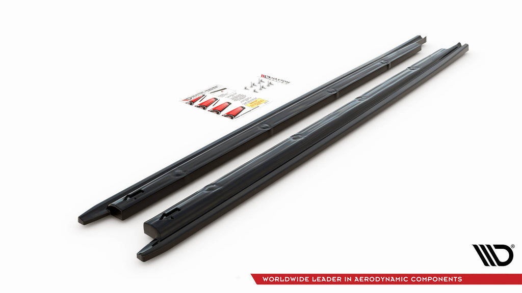 Maxton Design Street+ Seitenschweller Leisten passend für V.1 passend für Seat Ibiza FR/ Standard Mk5 schwarz Hochglanz