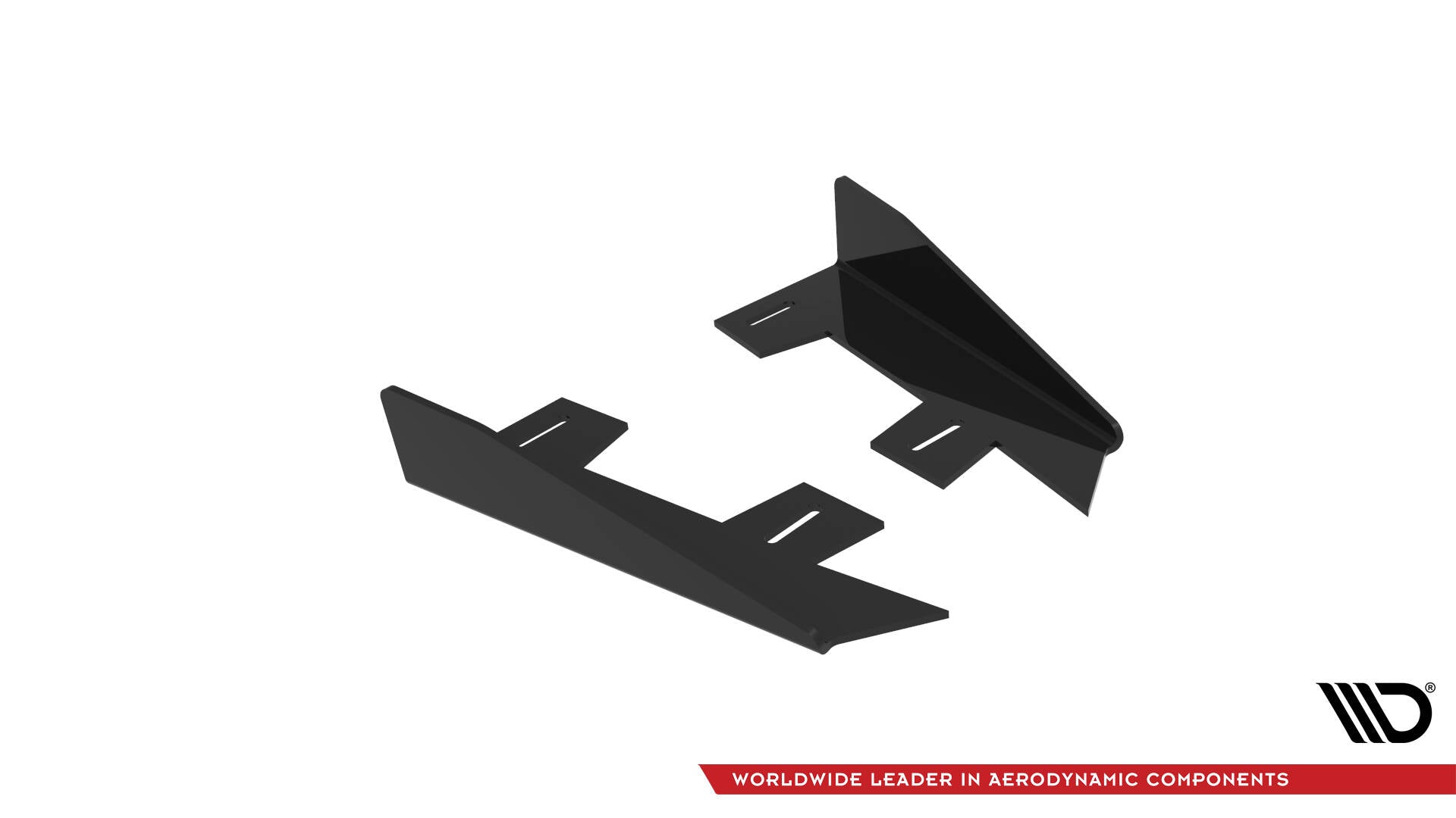Maxton Design Hintere Seiten Flaps passend für Ford Mustang GT Mk7 schwarz Hochglanz