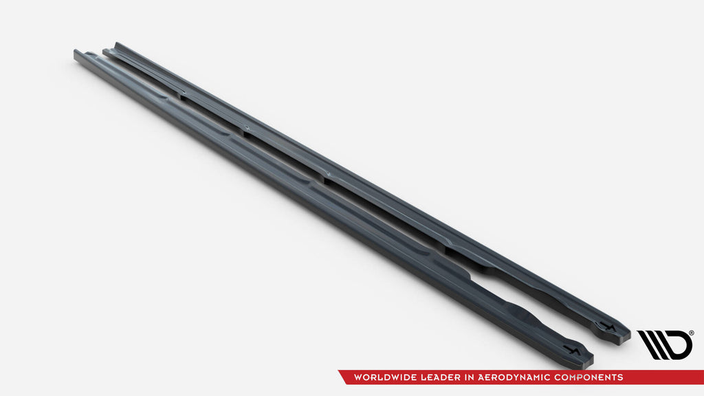 Maxton Design Street+ Seitenschweller Leisten passend für VW Passat R-Line B8 Facelift schwarz Hochglanz