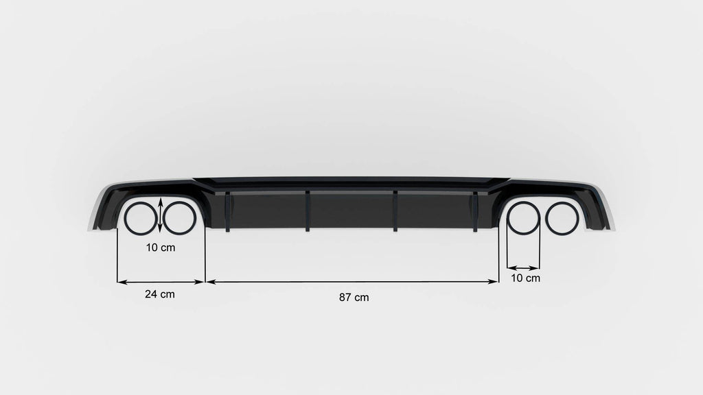 Maxton Design Diffusor Heck Ansatz passend für Audi S5 F5 Coupe / Sportback schwarz Hochglanz