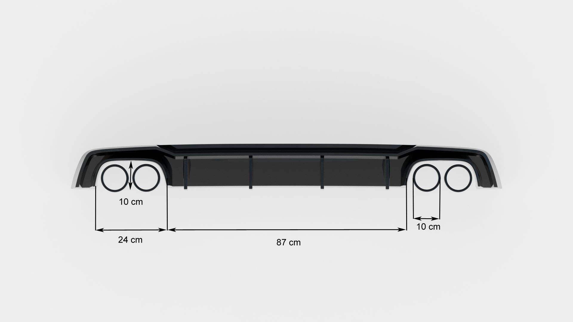 Maxton Design Diffusor Heck Ansatz passend für Audi S5 F5 Coupe / Sportback schwarz Hochglanz