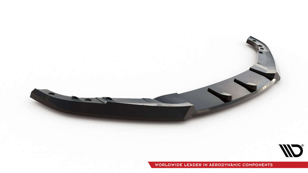 Maxton Design Street+ Spoilerlippe Front Ansatz passend für BMW 4er Coupe / Cabrio G22 / G23 schwarz Hochglanz