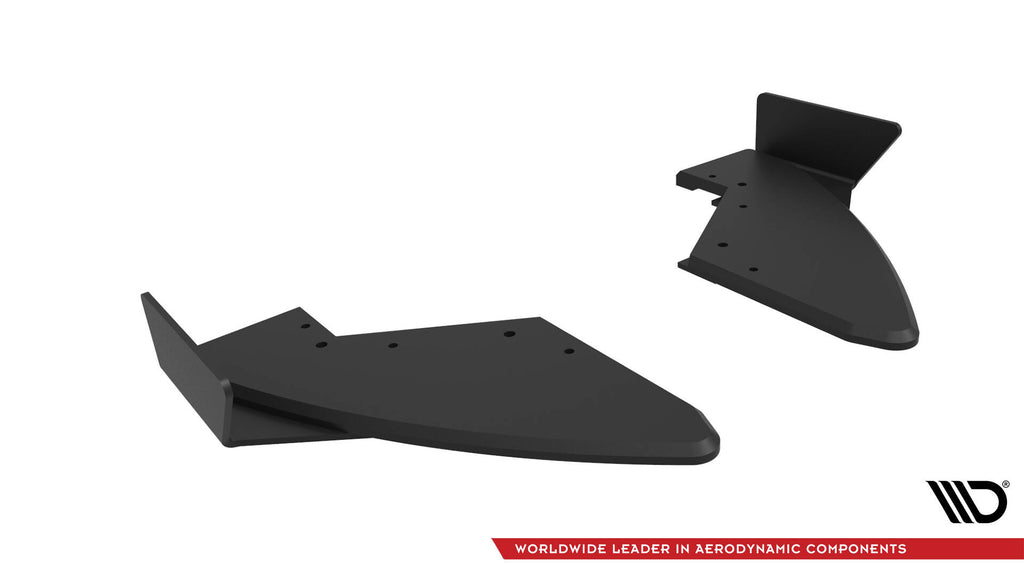 Maxton Design Street Pro Heck Ansatz Flaps Diffusor + Flaps passend für Audi TT S 8S Facelift schwarz Hochglanz