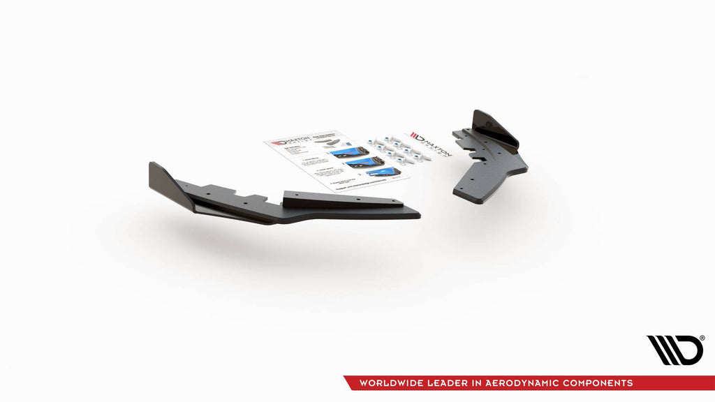 Maxton Design Street Pro Heck Ansatz Flaps Diffusor + Flaps passend für BMW M135i F20 schwarz Hochglanz