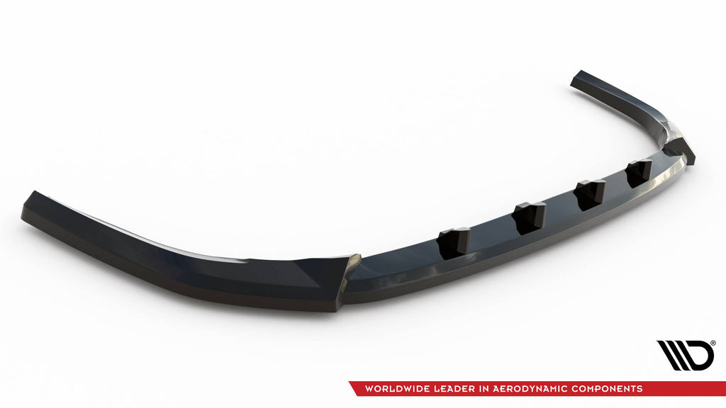 Maxton Design Street+ Spoilerlippe Front Ansatz V.1 passend für Toyota Highlander Mk4 schwarz Hochglanz