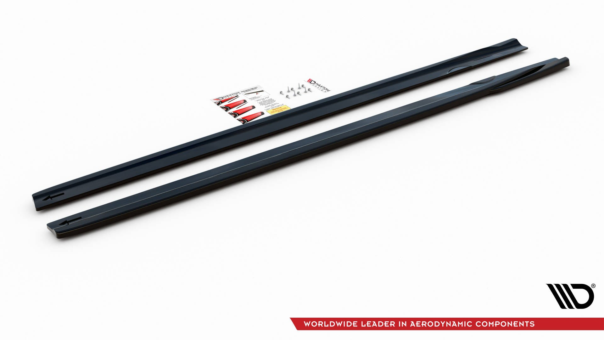 Maxton Design Street+ Seitenschweller Leisten V.2 passend für Mercedes A35 AMG / AMG-Line W177 schwarz Hochglanz