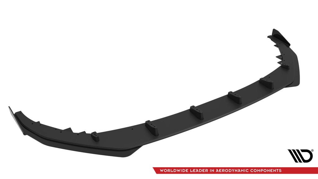 Maxton Design Street Pro Street+ Spoilerlippe Front Ansatz + Flaps passend für Audi A3 S-Line Limousine / S3 Limousine 8Y Facelift schwarz Hochglanz