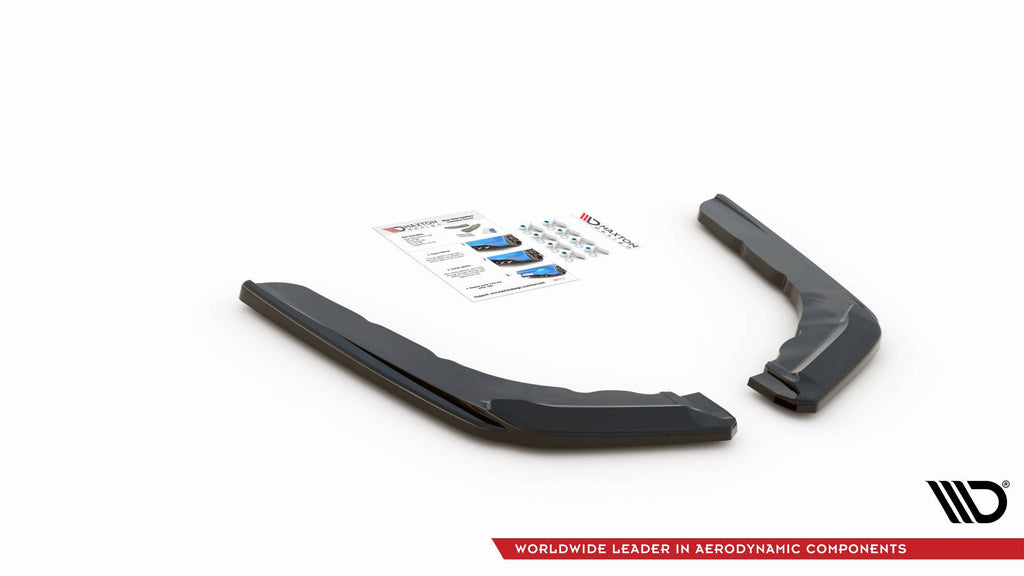 Maxton Design Heck Ansatz Flaps Diffusor V.3 passend für BMW M4 F82 schwarz Hochglanz