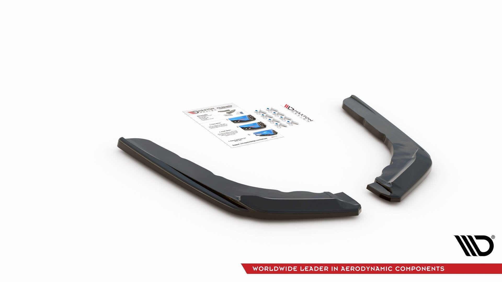 Maxton Design Heck Ansatz Flaps Diffusor V.3 passend für BMW M4 F82 schwarz Hochglanz