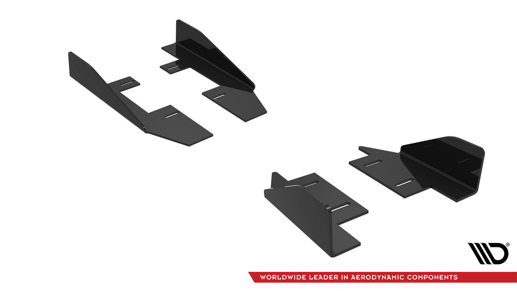 Maxton Design Seitenschweller Flaps passend für Audi RS3 Limousine 8V Facelift schwarz Hochglanz