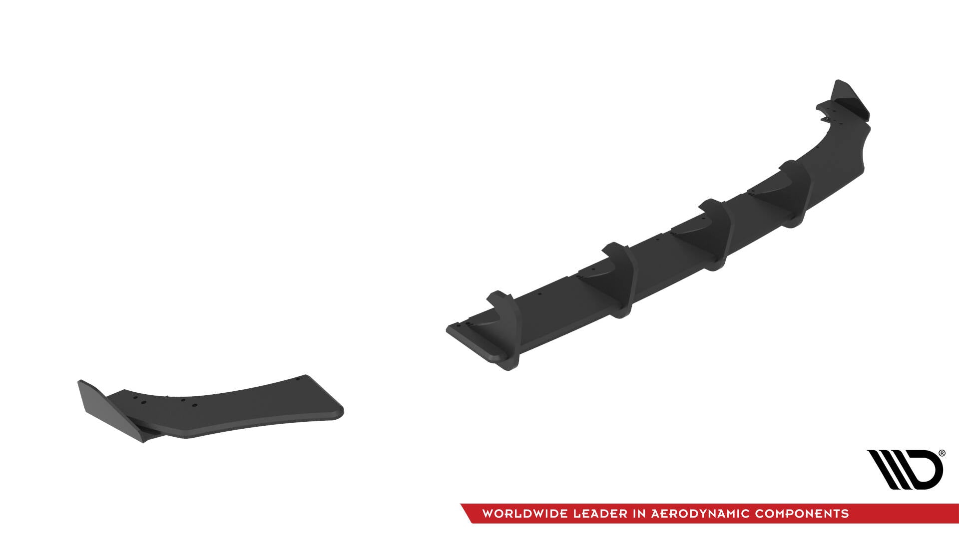 Maxton Design Street Pro Heckschürze + Flaps passend für VW Polo GTI Mk6 Facelift schwarz Hochglanz