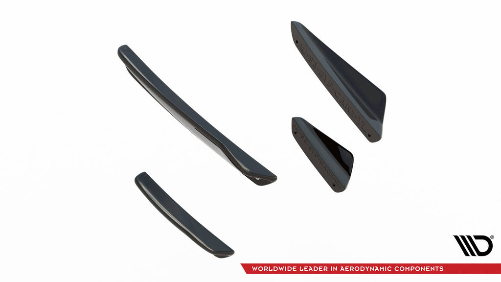 Maxton Design Stoßstangen Flaps Wings vorne Canards passend für Audi A3 S-Line Limousine / S3 Limousine 8Y Facelift