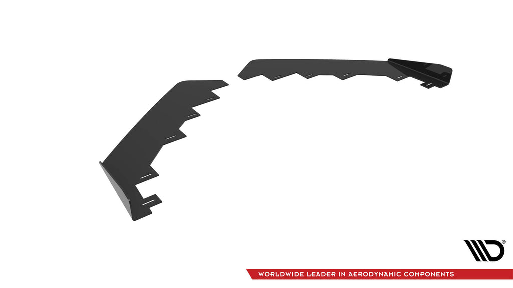 Maxton Design Front Stoßstange Flaps passend für Audi TT S / S-Line 8S schwarz Hochglanz