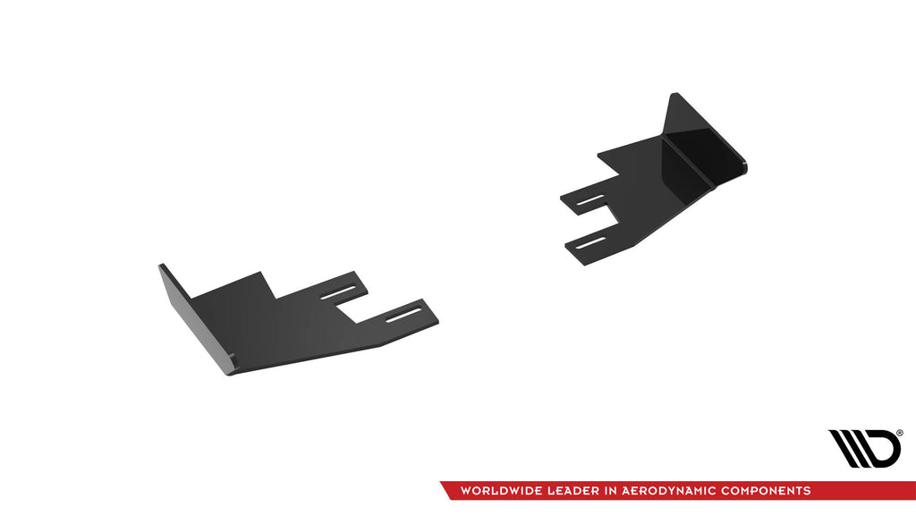 Maxton Design Hintere Seiten Flaps passend für Mercedes-Benz A AMG-Line W176 Facelift schwarz Hochglanz