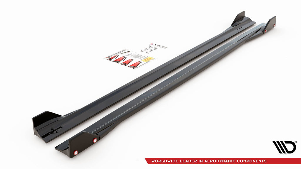 Maxton Design Street+ Seitenschweller Leisten V.2 passend für + Flaps passend für Mercedes-AMG A45 S