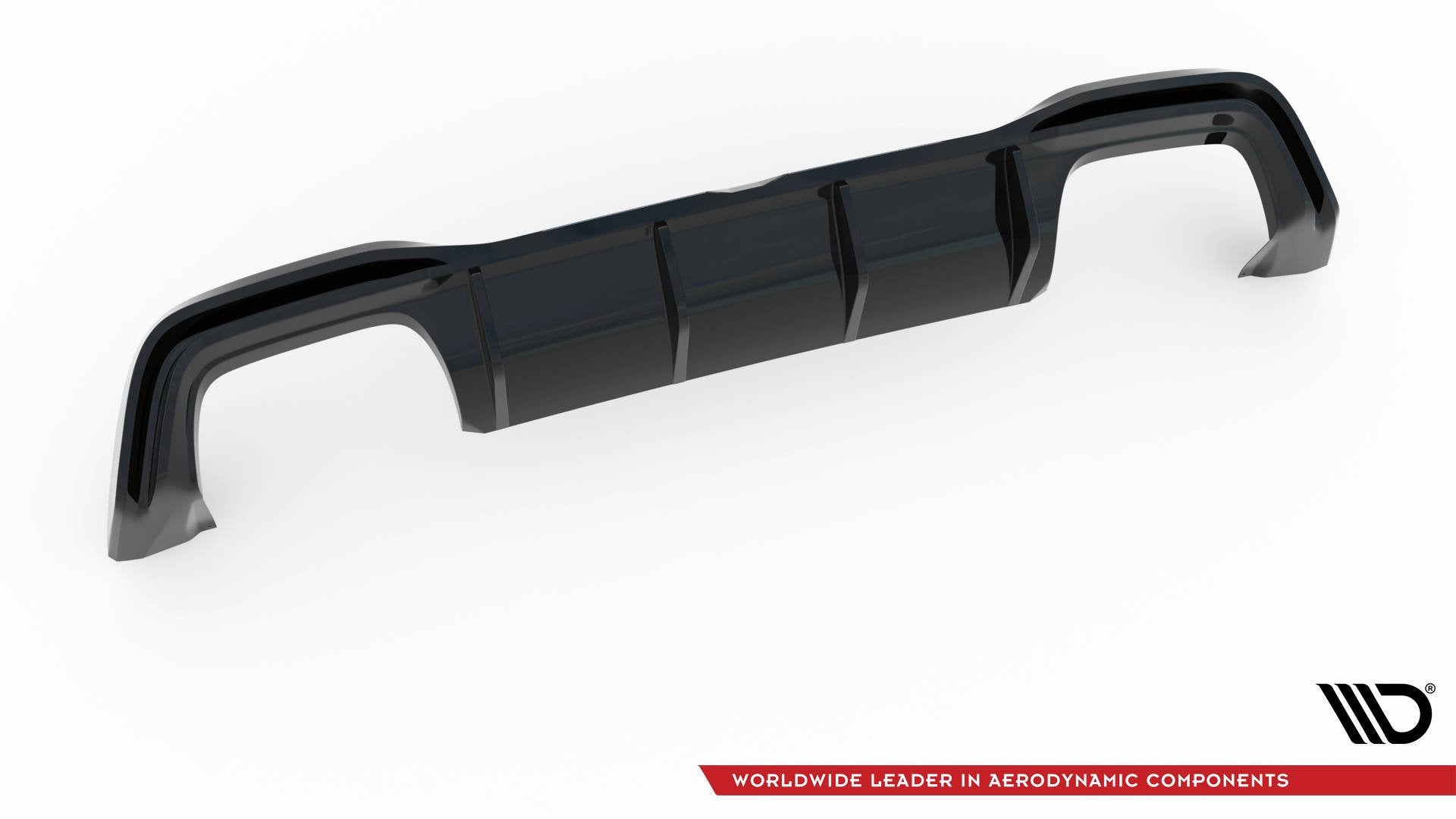 Maxton Design Diffusor Heck Ansatz V.2 passend für VW Golf R Hatchback Mk8 Facelift schwarz Hochglanz