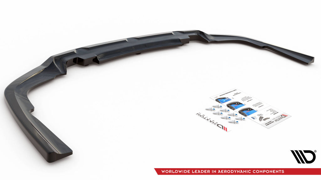 Maxton Design Street+ Mittlerer Diffusor RACE passend für V.1 BMW X6 M-Paket G06 schwarz Hochglanz