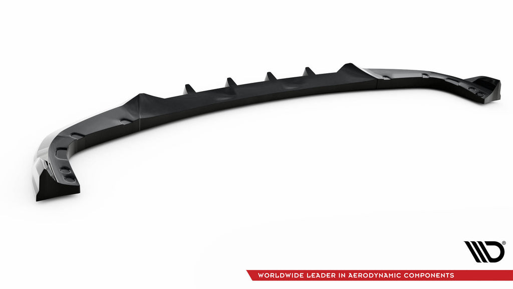 Maxton Design Street+ Spoilerlippe Front Ansatz V.2 passend für BMW X6 M F96 schwarz Hochglanz