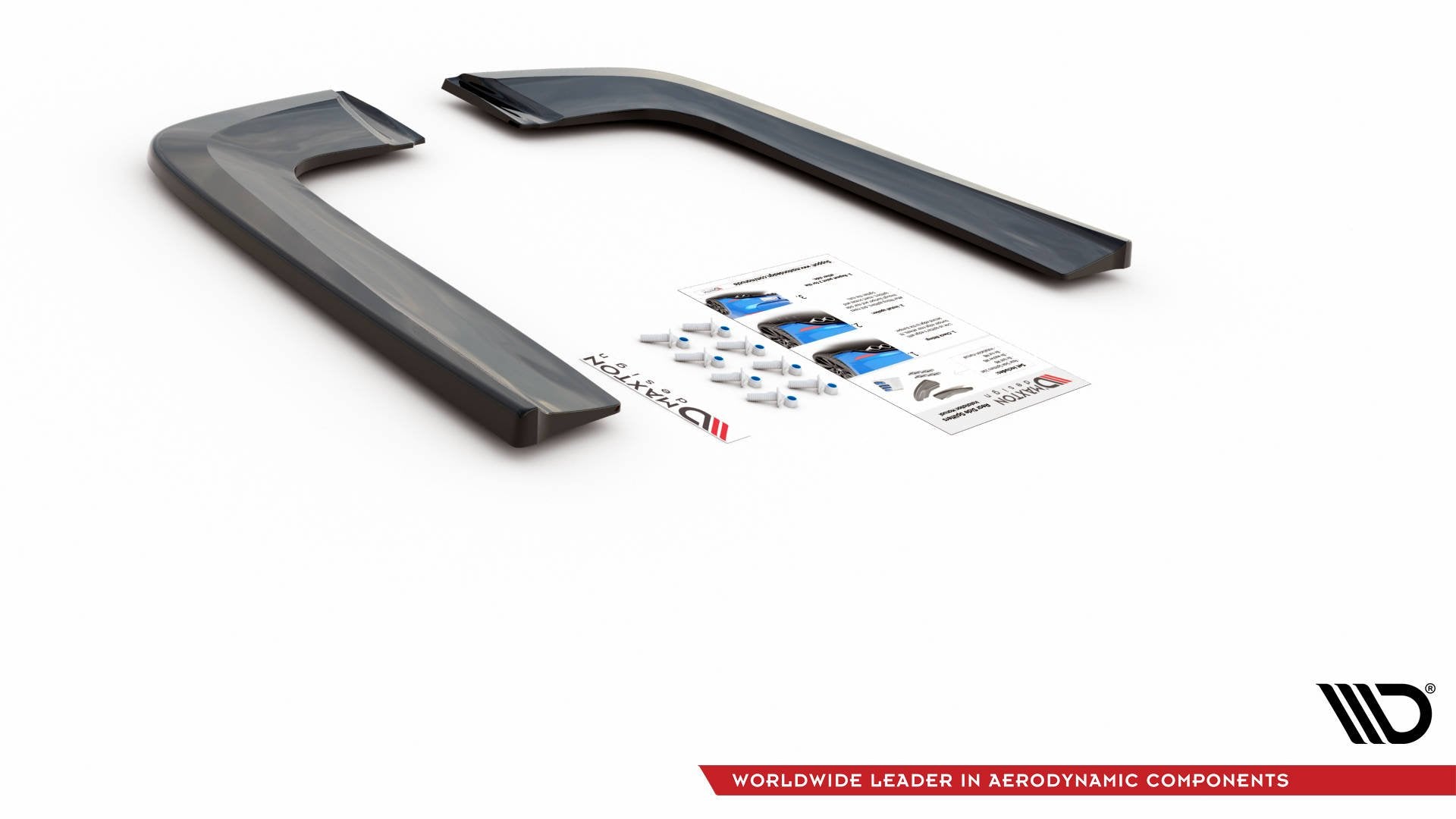 Maxton Design Heck Ansatz Flaps Diffusor V.2 passend für Mercedes-Benz V-Klasse AMG-Line W447 Facelift schwarz Hochglanz
