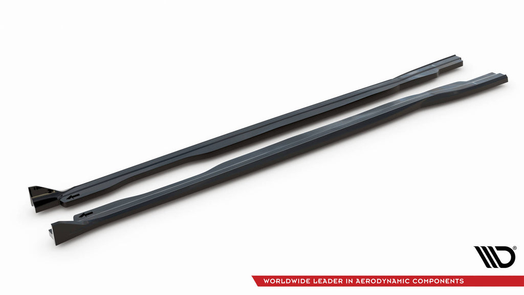 Maxton Design Street+ Seitenschweller Leisten V.2 passend für Honda Civic Type-R Mk 11 schwarz Hochglanz