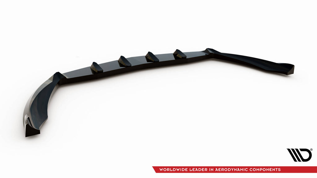 Maxton Design Street+ Spoilerlippe Front Ansatz passend für Mercedes-Benz CLA C117 Facelift schwarz Hochglanz
