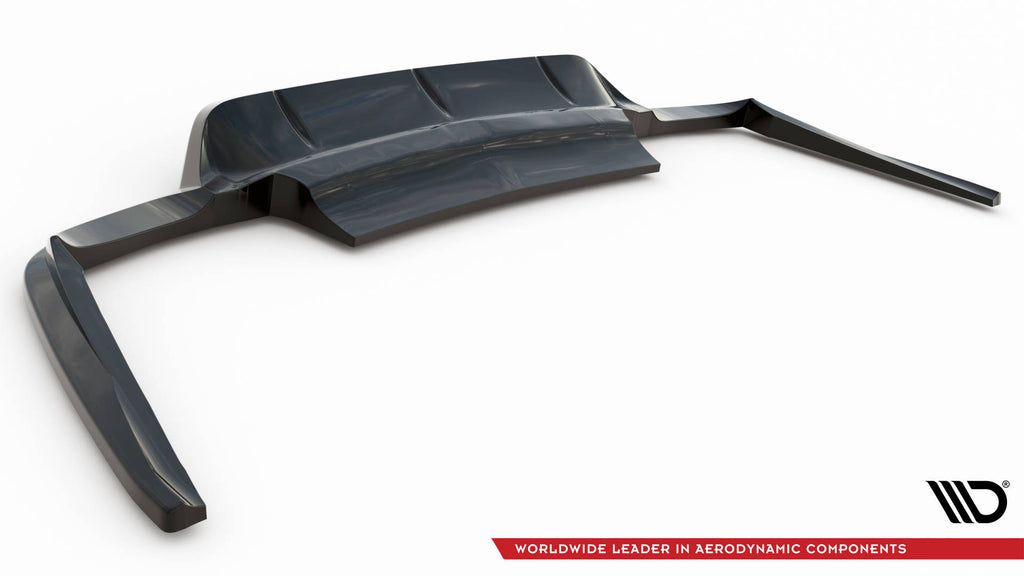 Maxton Design Street+ Mittlerer Diffusor RACE passend für Porsche Panamera Turbo 970 schwarz Hochglanz