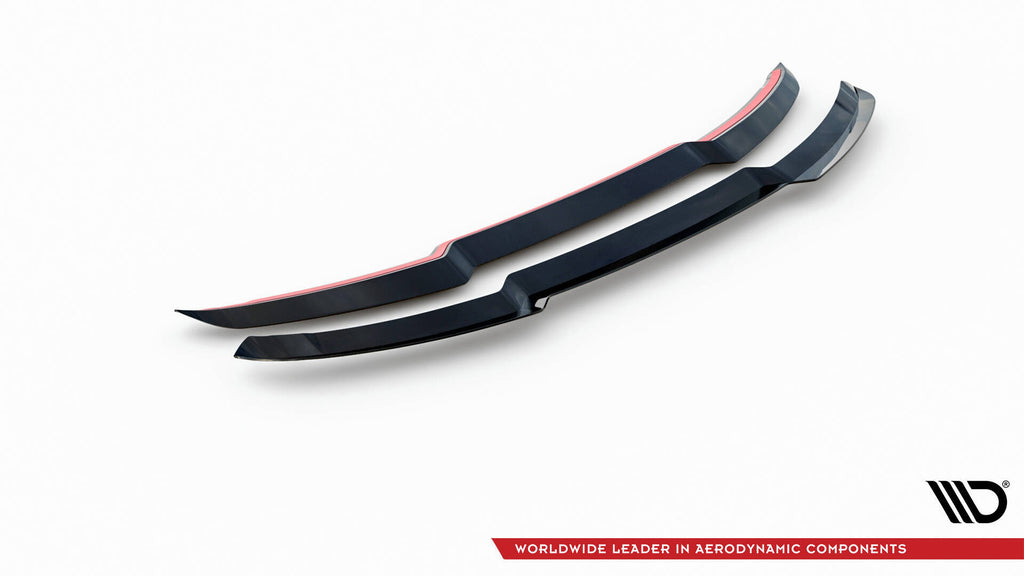 Maxton Design Spoiler CAP passend für Audi Q7 S-Line / SQ7 Mk2 Facelift 2 schwarz Hochglanz