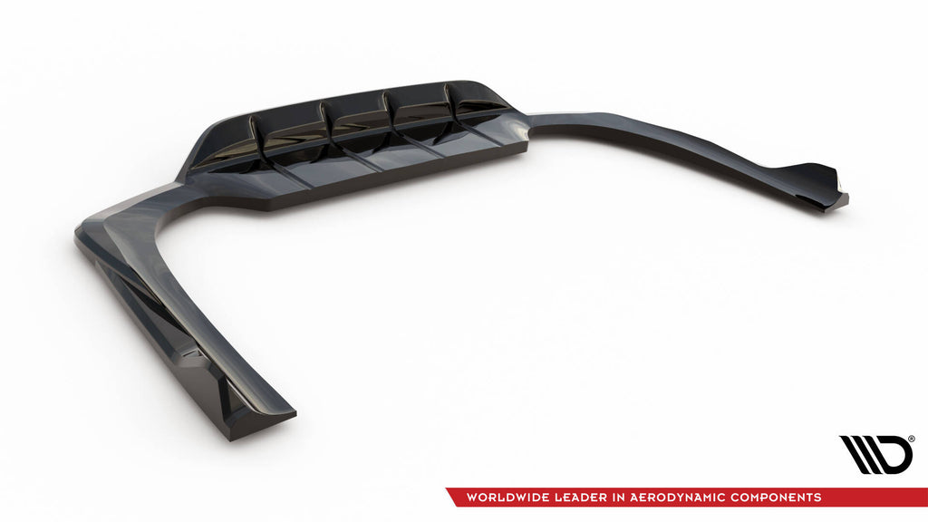 Maxton Design Street+ Mittlerer Diffusor RACE passend für Mercedes-Benz E AMG-Line Limousine / Kombi W214 schwarz Hochglanz
