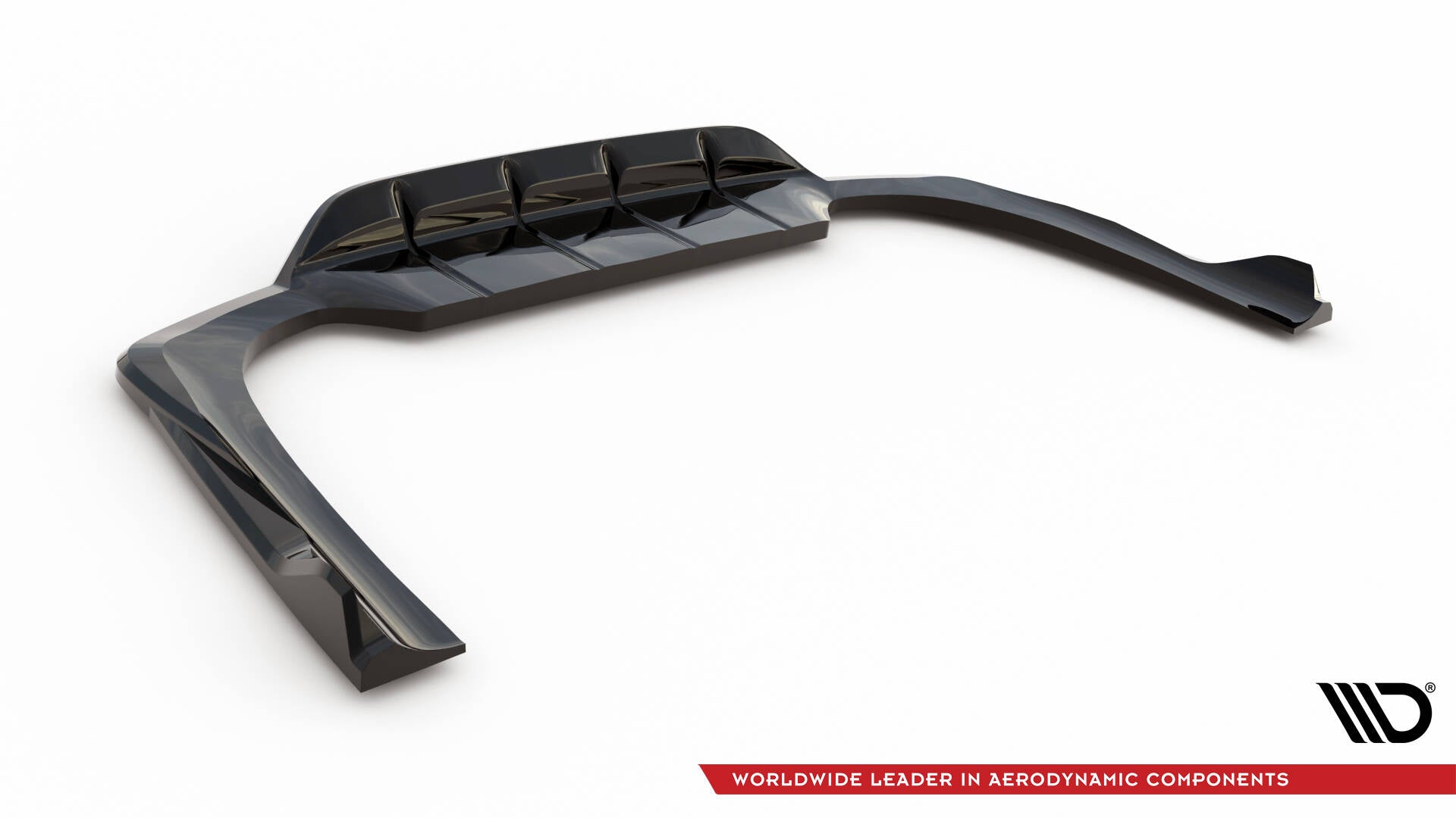 Maxton Design Street+ Mittlerer Diffusor RACE passend für Mercedes-Benz E AMG-Line Limousine / Kombi W214 schwarz Hochglanz