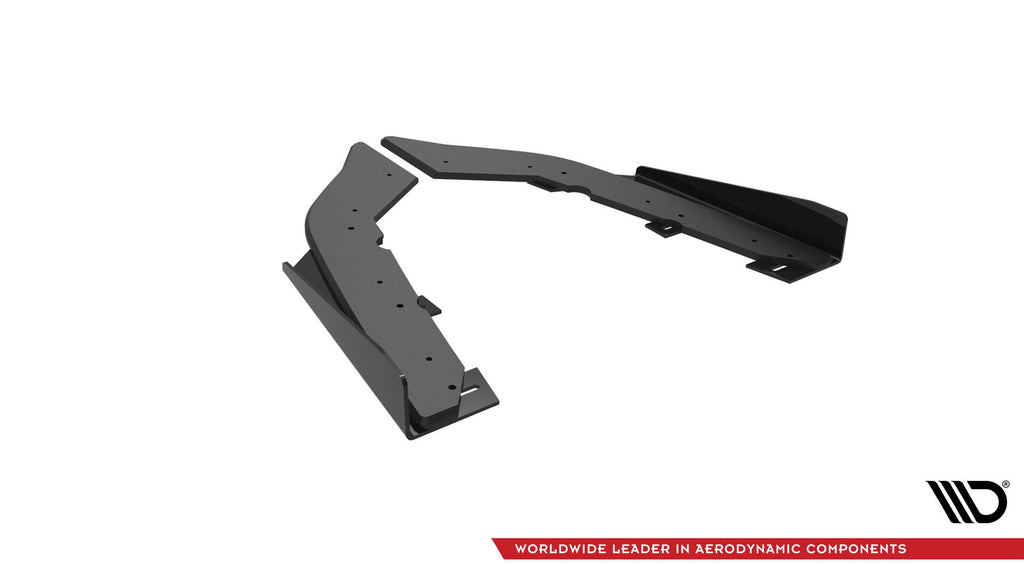 Maxton Design Street Pro Heck Ansatz Flaps Diffusor + Flaps passend für BMW 4er35i Coupe M-Paket F32 schwarz Hochglanz