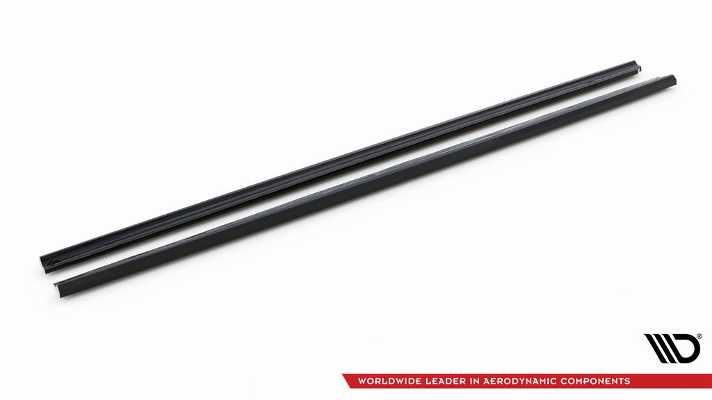 Maxton Design Street+ Seitenschweller Leisten passend für Peugeot Expert l2 /l3 Mk3 schwarz Hochglanz