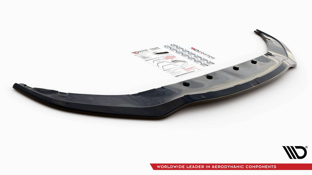Maxton Design Street+ Spoilerlippe Front Ansatz V.1 passend für BMW 7 M-Paket G11 /G12 schwarz Hochglanz