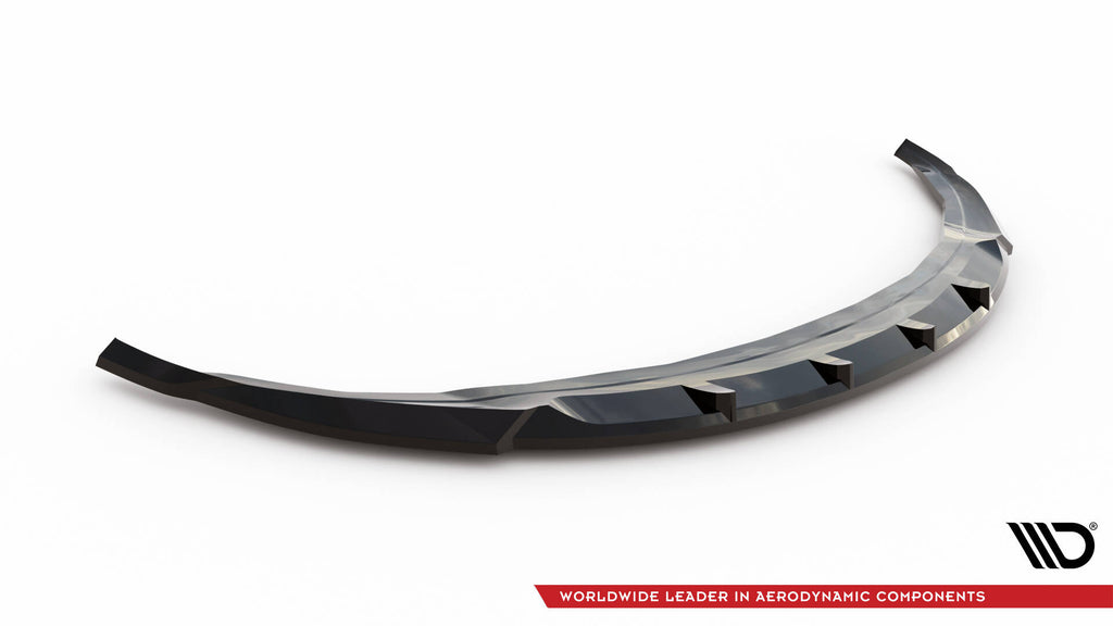 Maxton Design Street+ Spoilerlippe Front Ansatz passend für V.2 Tesla Model 3 Project HighlandFacelift schwarz Hochglanz