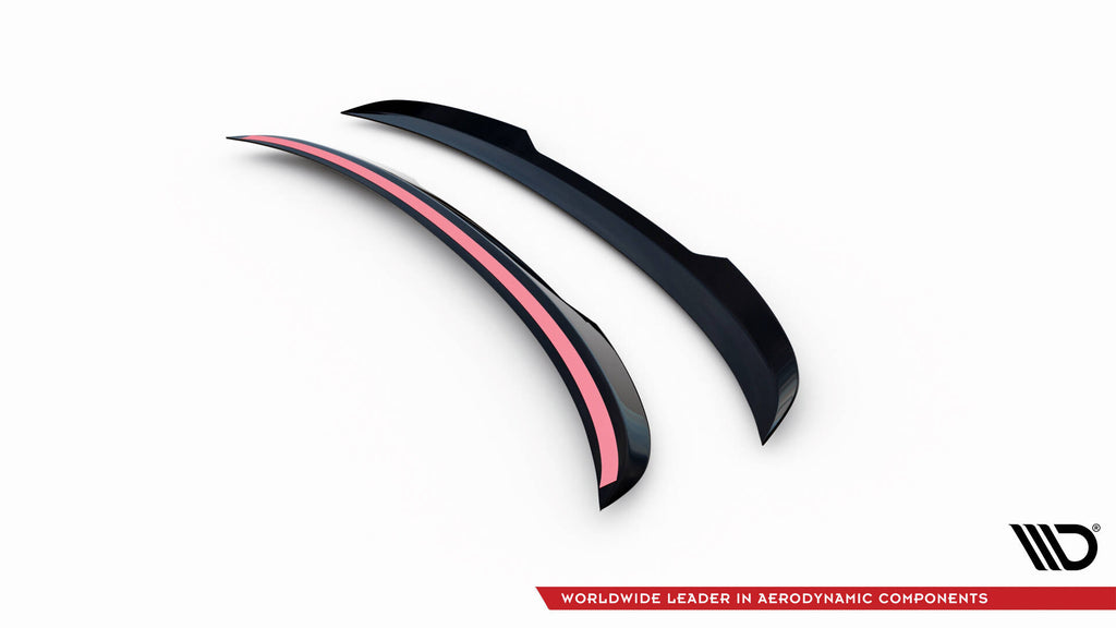 Maxton Design Niedriger Spoiler CAP passend für Porsche 911 992 GT3 schwarz Hochglanz