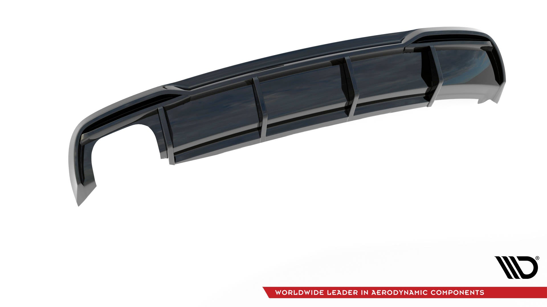 Maxton Design Diffusor Heck Ansatz passend für Audi A5 Coupe 8T Facelift (Doppelauspuff li.)