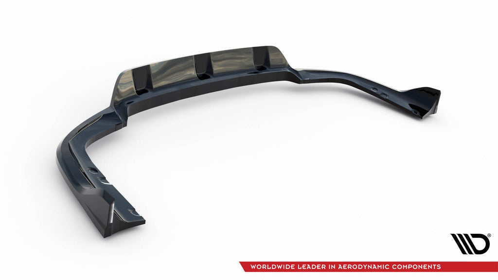 Maxton Design Street+ Mittlerer Diffusor RACE V.2 passend für BMW X6 M-Paket G06 Facelift schwarz Hochglanz