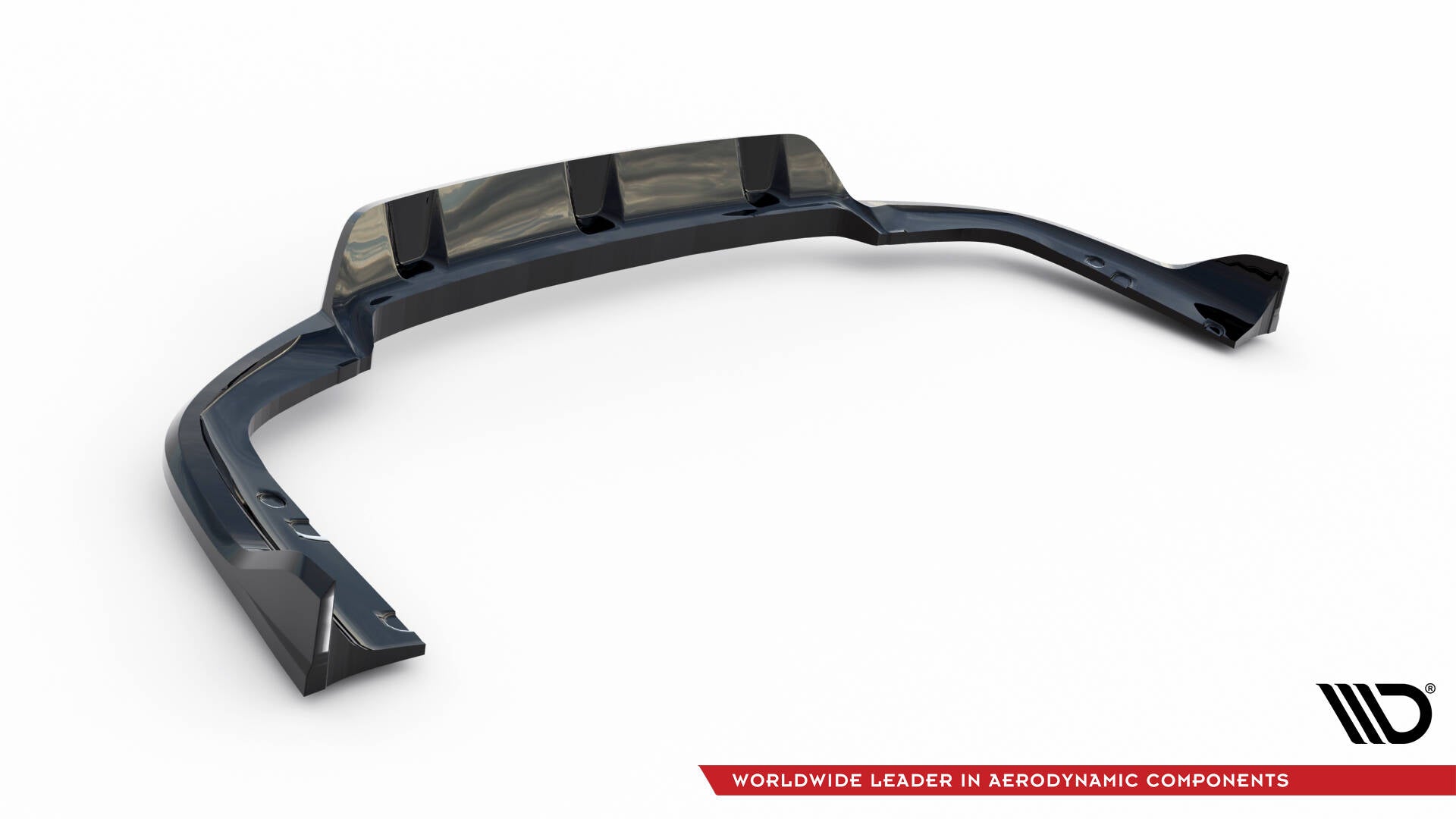 Maxton Design Street+ Mittlerer Diffusor RACE V.2 passend für BMW X6 M-Paket G06 Facelift schwarz Hochglanz