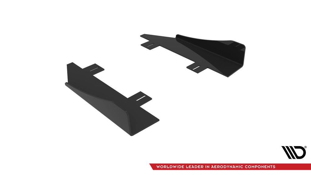 Maxton Design Seitenschweller Flaps passend für Mercedes-Benz A 45 AMG W176 Facelift schwarz Hochglanz