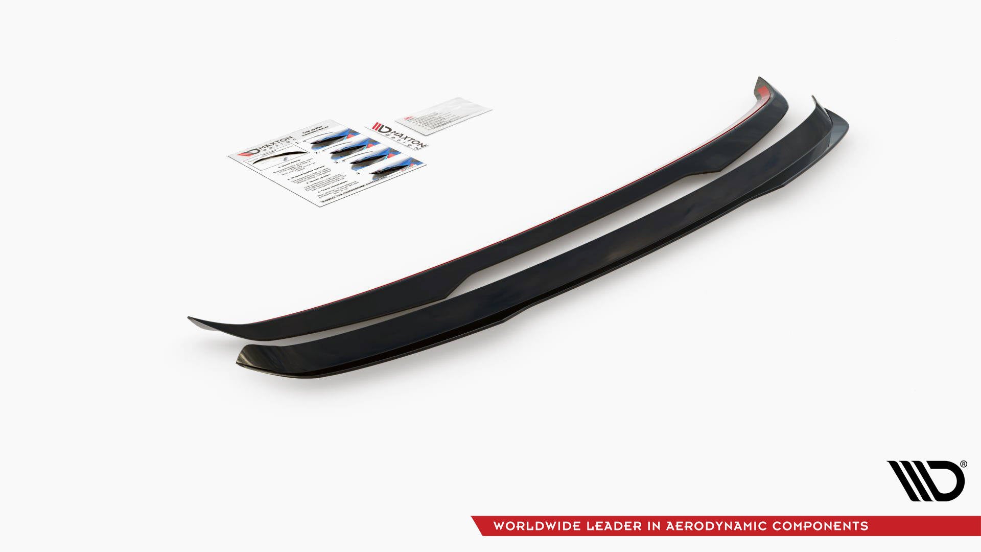 Maxton Design Spoiler CAP passend für Volvo V60 R-Design Mk2 schwarz Hochglanz