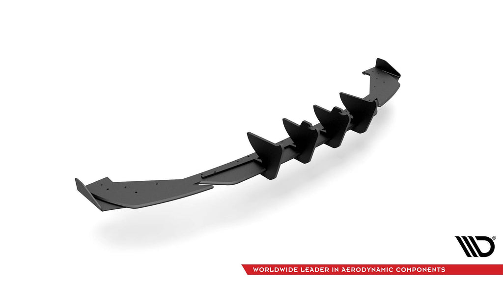 Maxton Design Street Pro Diffusor Heck Ansatz + Flaps passend für Seat Leon FR Hatchback Mk4 schwarz Hochglanz