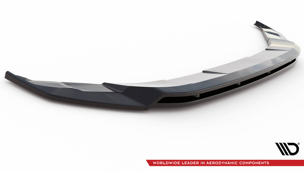 Maxton Design Street+ Spoilerlippe Front Ansatz V.2 passend für VW Atlas Cross Sport schwarz Hochglanz