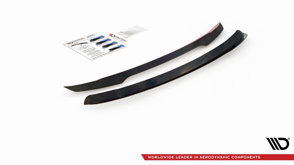 Maxton Design Spoiler CAP passend für Mercedes-Benz C Kombi S205 schwarz Hochglanz