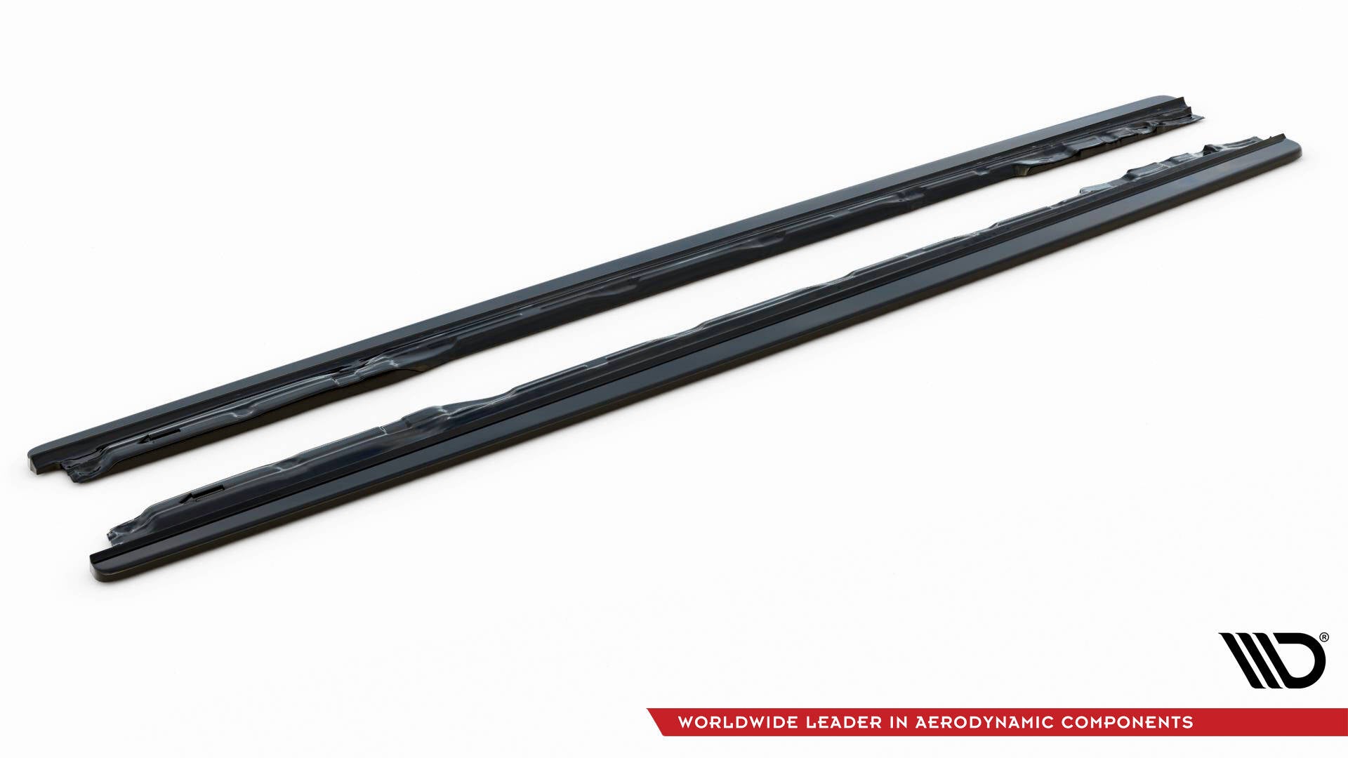 Maxton Design Street+ Seitenschweller Leisten passend für Audi S4 / A4 S-Line / A4 Competiton B9 schwarz Hochglanz