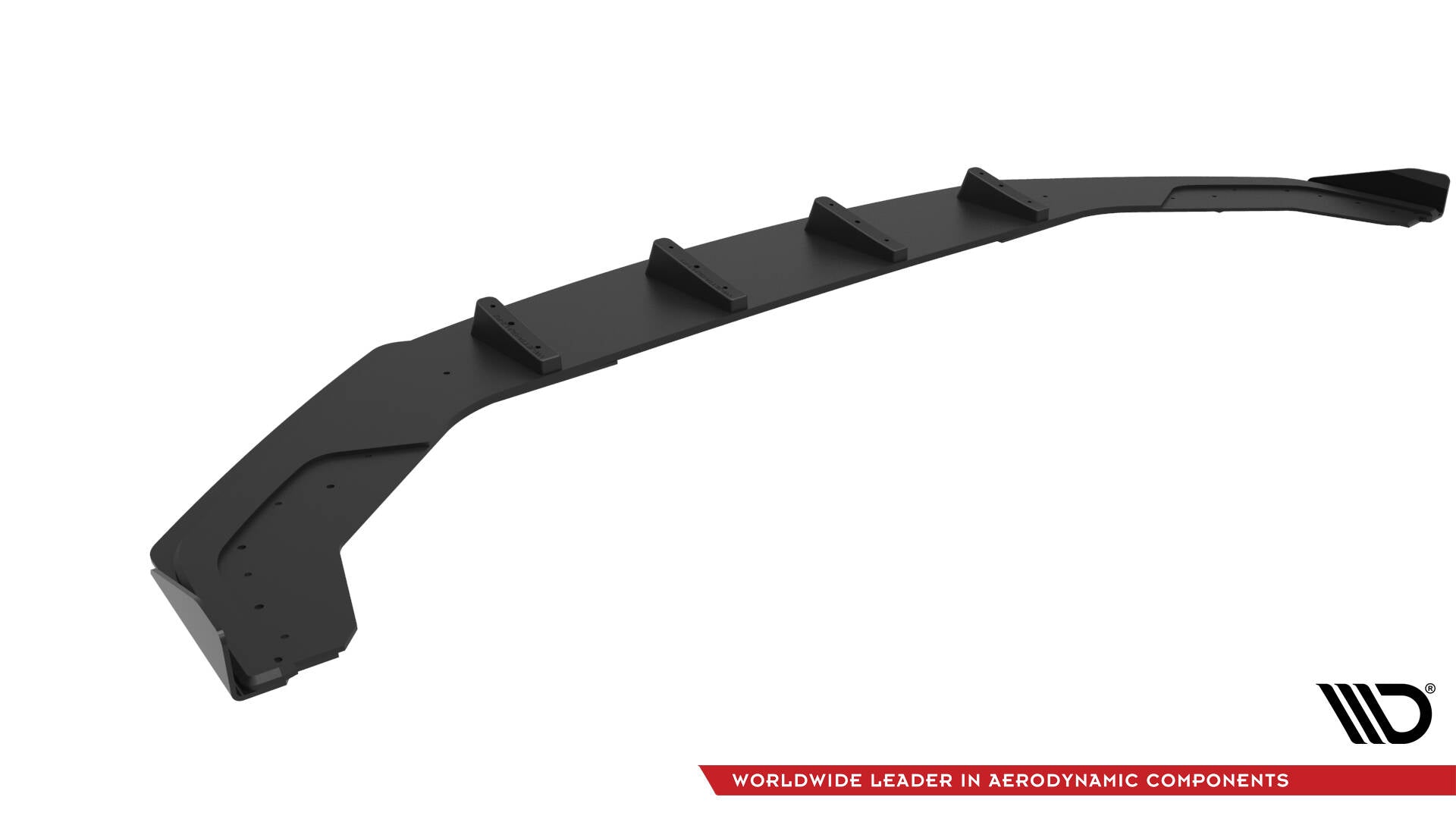 Maxton Design Street Pro Street+ Spoilerlippe Front Ansatz + Flaps passend für Ford Mustang GT Mk6 schwarz Hochglanz