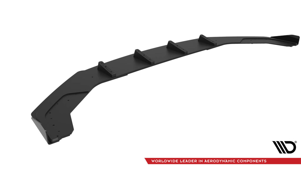 Maxton Design Street Pro Street+ Spoilerlippe Front Ansatz + Flaps passend für Ford Mustang GT Mk6 schwarz Hochglanz